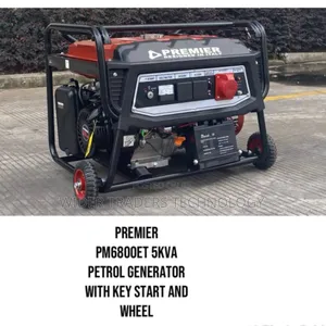 Premier 5kva Petrol Generator Electric Key Start and Wheels