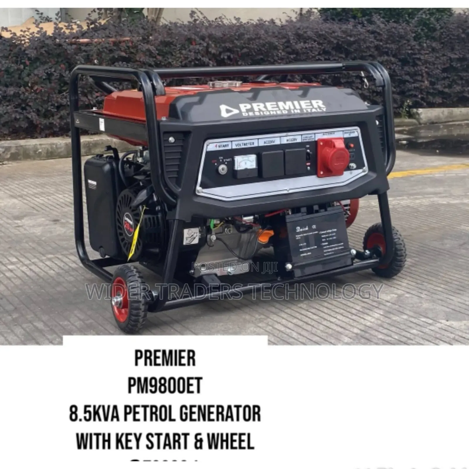 Premier 8.5kva Petrol Generator Electric Key Start and Wheel