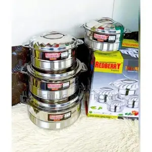 4 Stainless Pieces Hotpots 4 PCS Tall Max