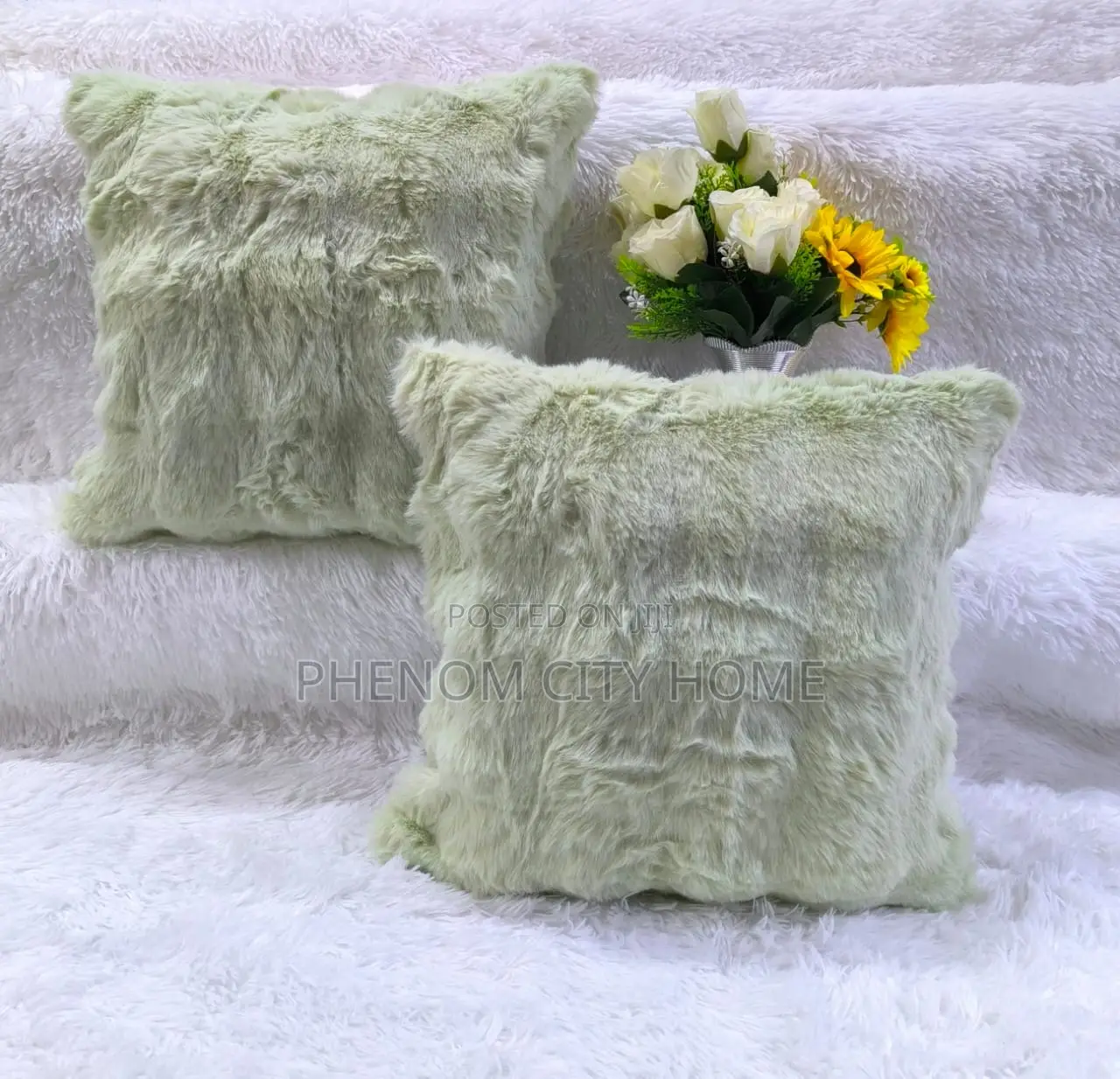 Rabbit Fur Decorative Pillow Cases