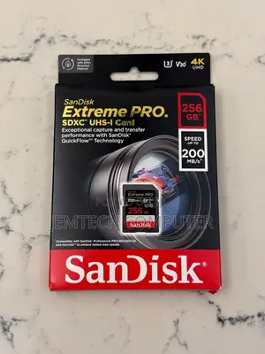 Sandisk Extreme PRO 256gb Uhs-I Card 200 Mbp^256gb SDXC