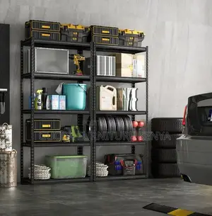 Cabinets:Adjustable Metallic Home/Office Shelving Unit