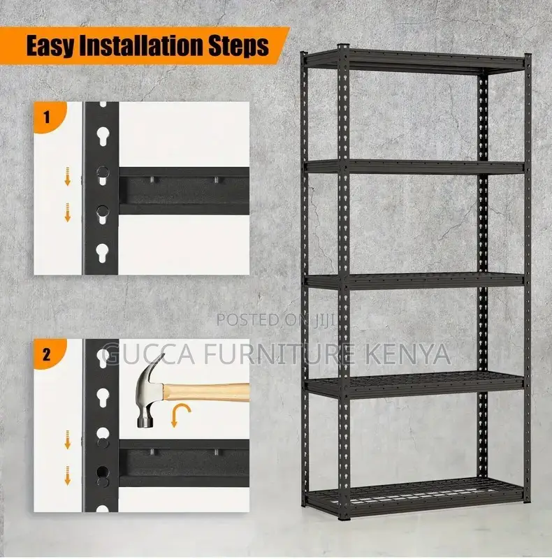 Cabinets:Adjustable Metallic Home/Office Shelving Unit