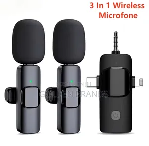 Lapel Microphones 3 in 1 Mini Double for iPhone +Android 