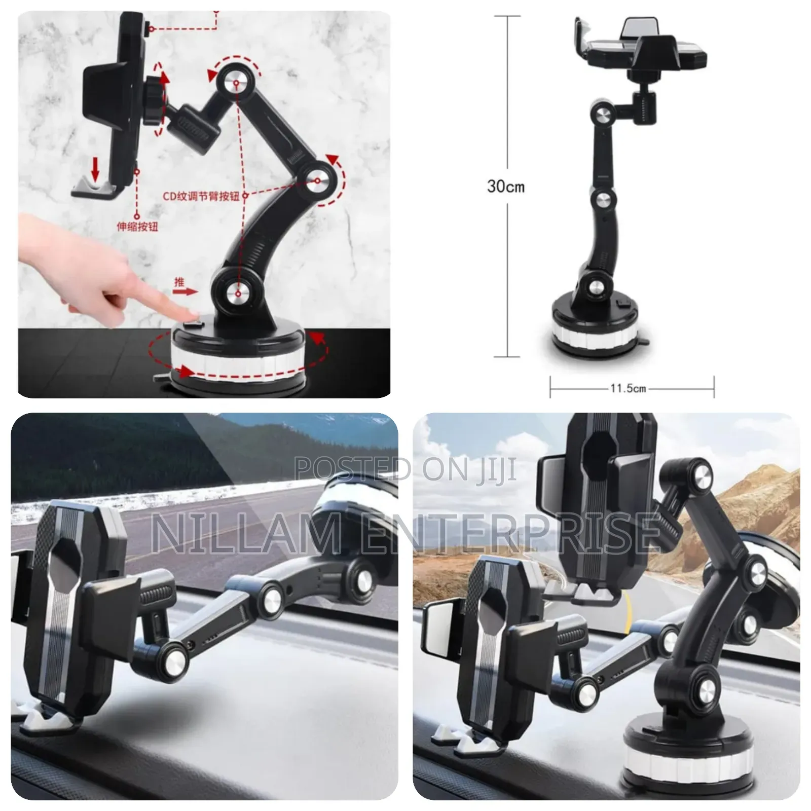 360 Rotatable Cellphone Car Phone Holder
