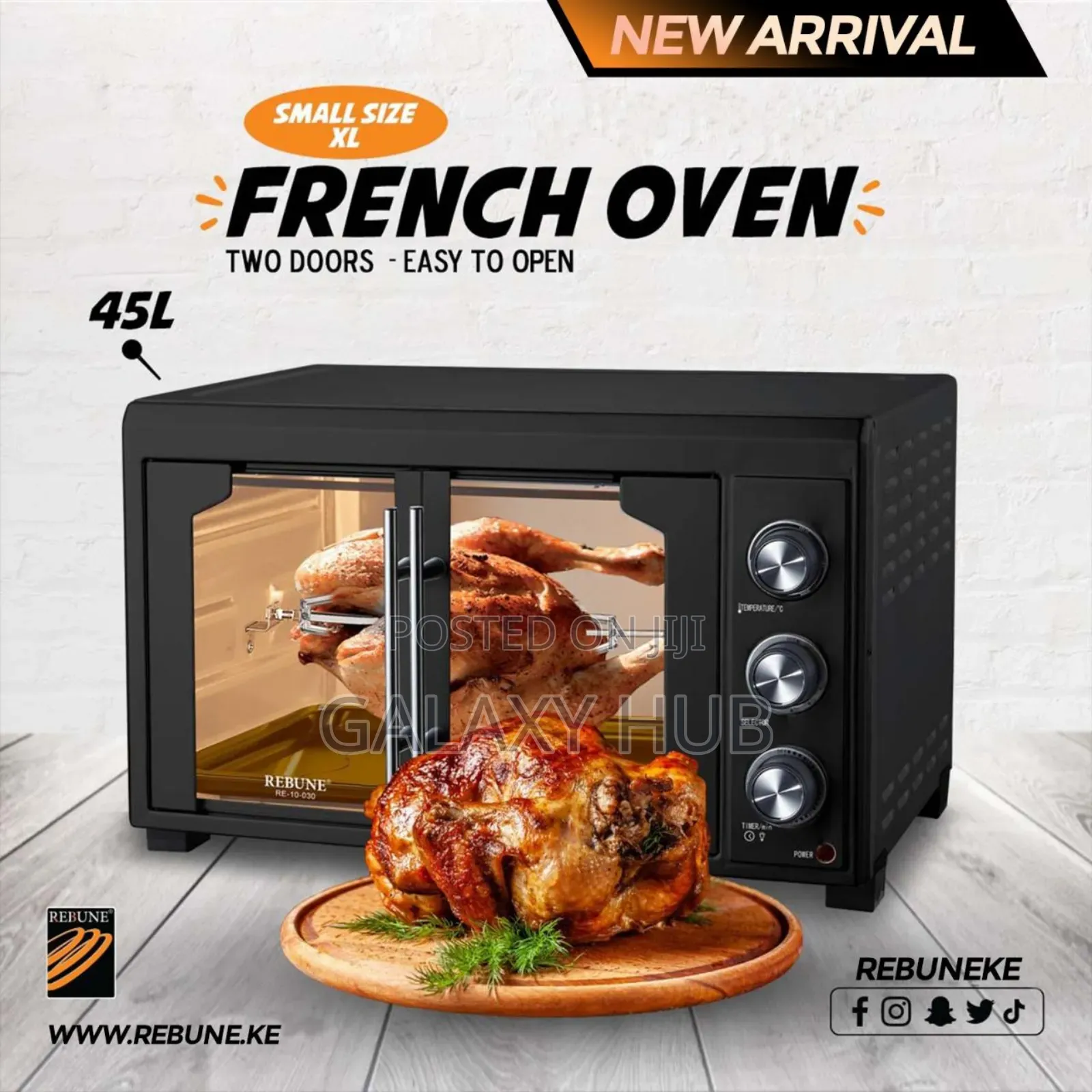45 Litres Rebune Commercial Double Door Oven