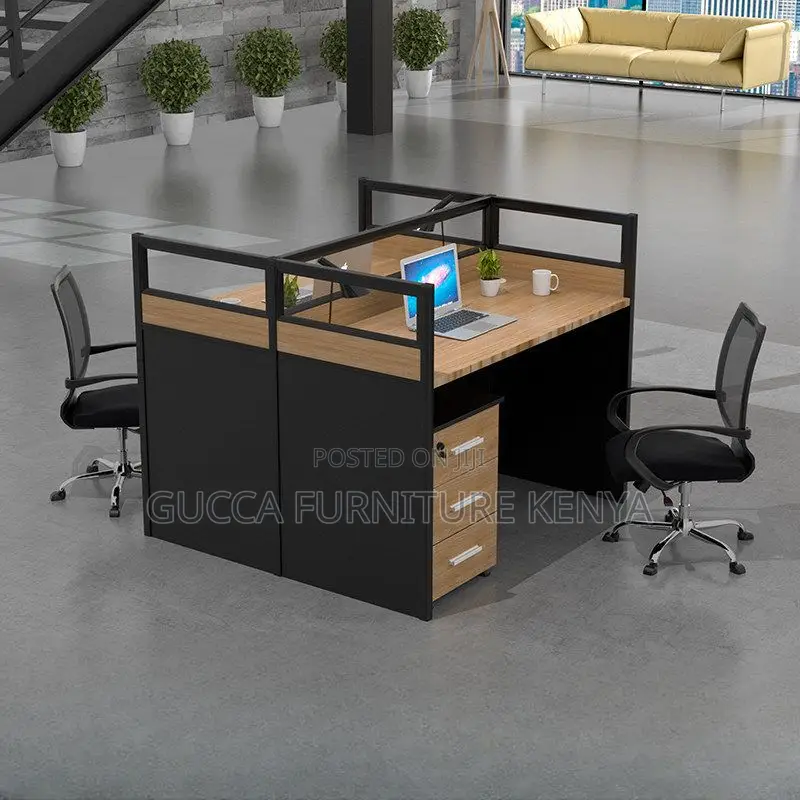 Workstation:2-Way Modular Executive Wood Workstation