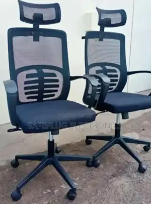 Secretarial Mesh Office Chair With Headrest Black Beautif
