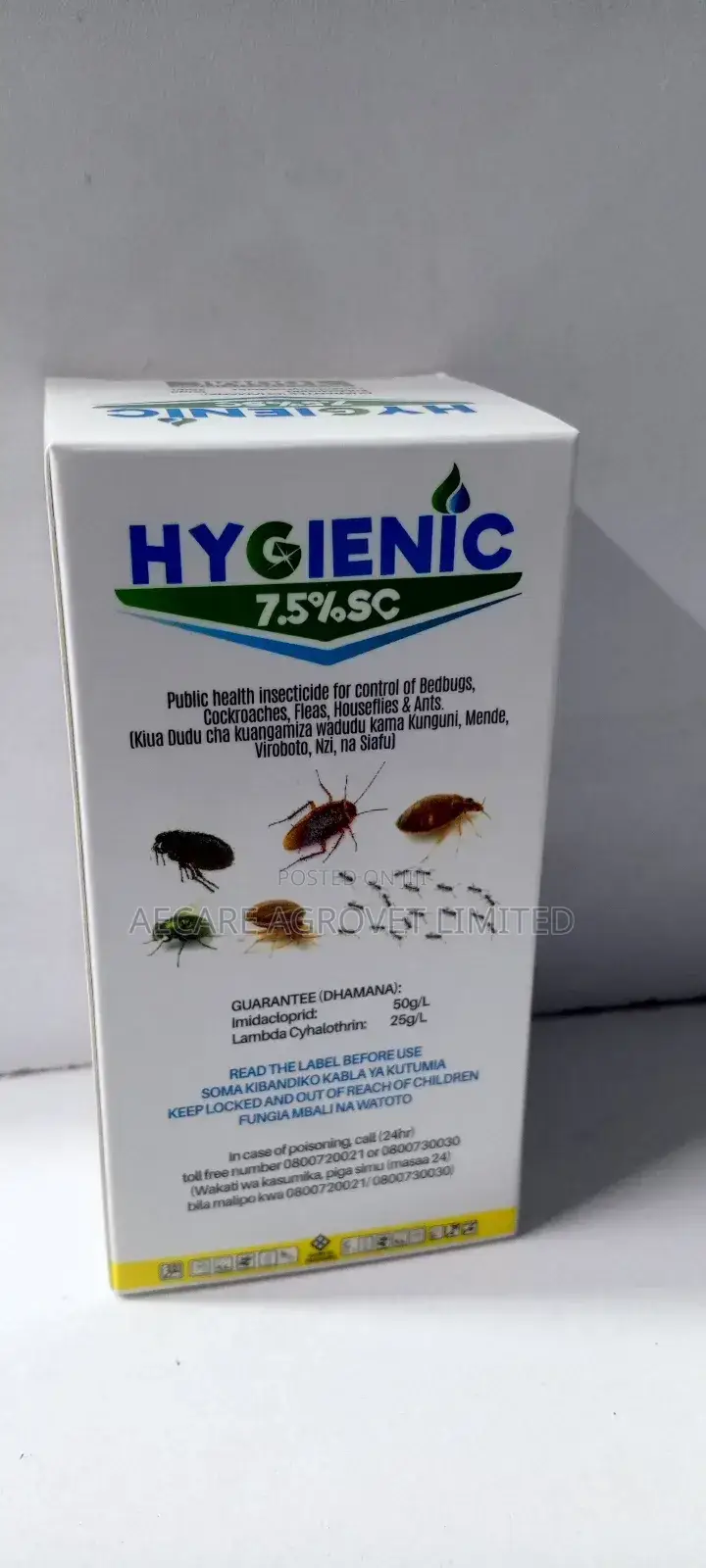 Hygienic Pesticide 7.5% Sc 20ml 100ml Cocroach,Bedbugs Fly