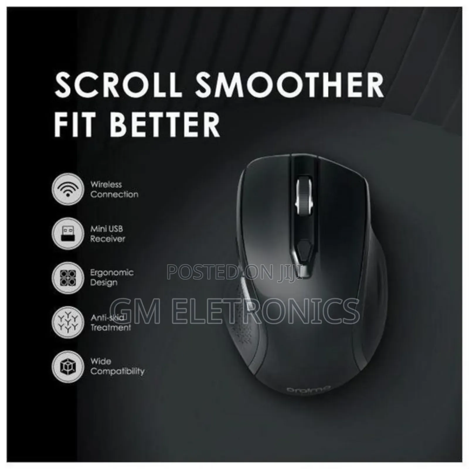Original Wireless Mouse-Oraimo M10- Black