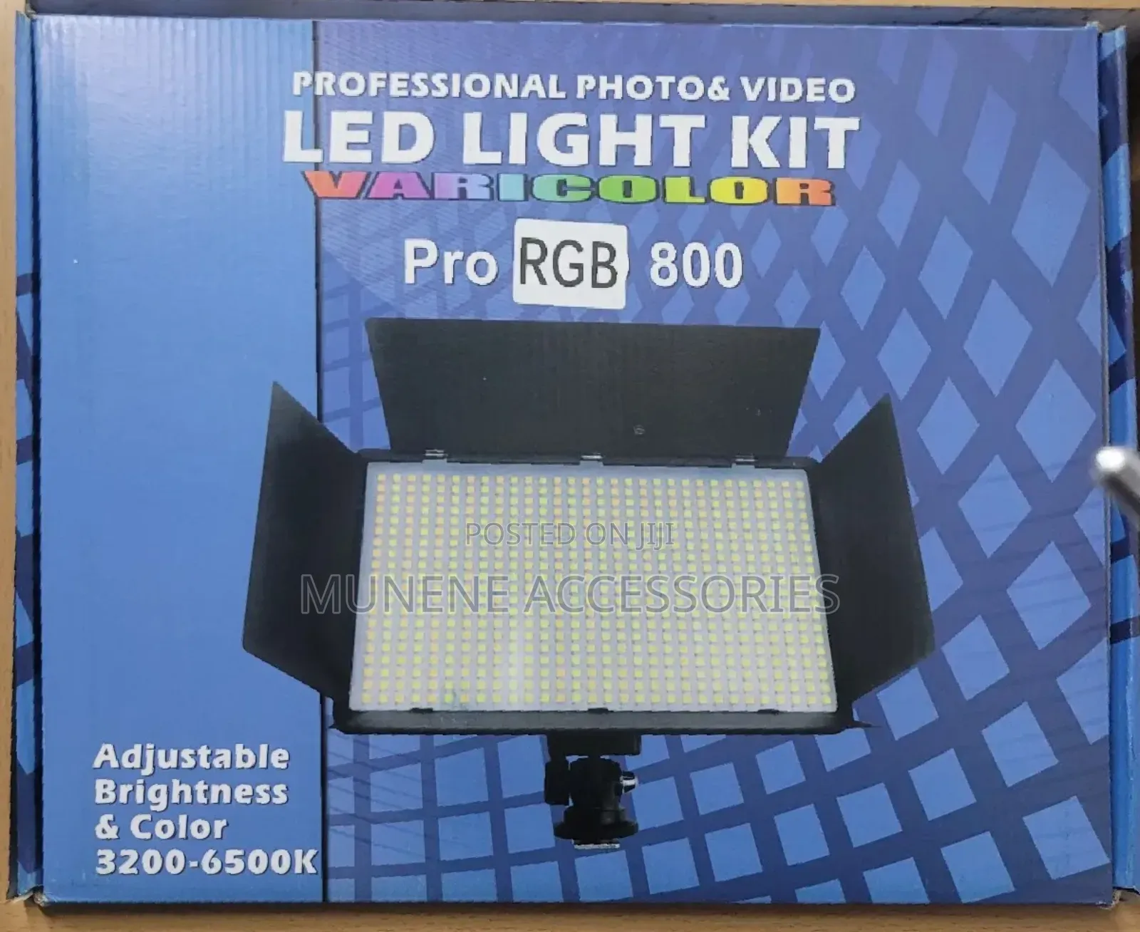 Rechargable LED RGB Panel Camera Light 800 KIT With Stand