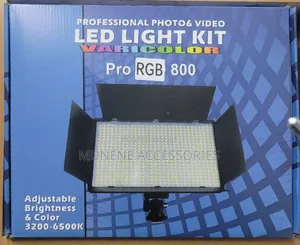 Rechargable LED RGB Panel Camera Light 800 KIT With Stand