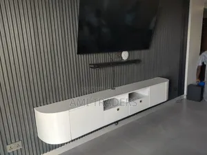 8ft Luxury White Floating Tv Stand