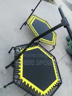 Silent Mini Trampoline; Adjustable Handle Bar for Cardio