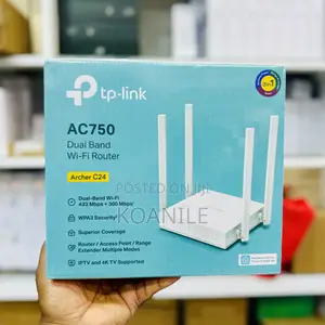 TP Link AC750 Dual Band Wi-Fi Router Archer C24