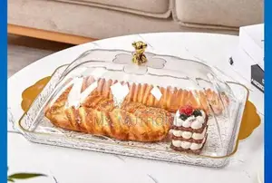 Acrylic Clear Tray + Cover Now ( Cake /Snacks Cover )