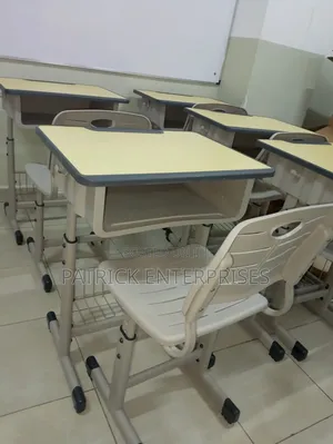 Imported Modern School Study Adjustable Desk And Chair