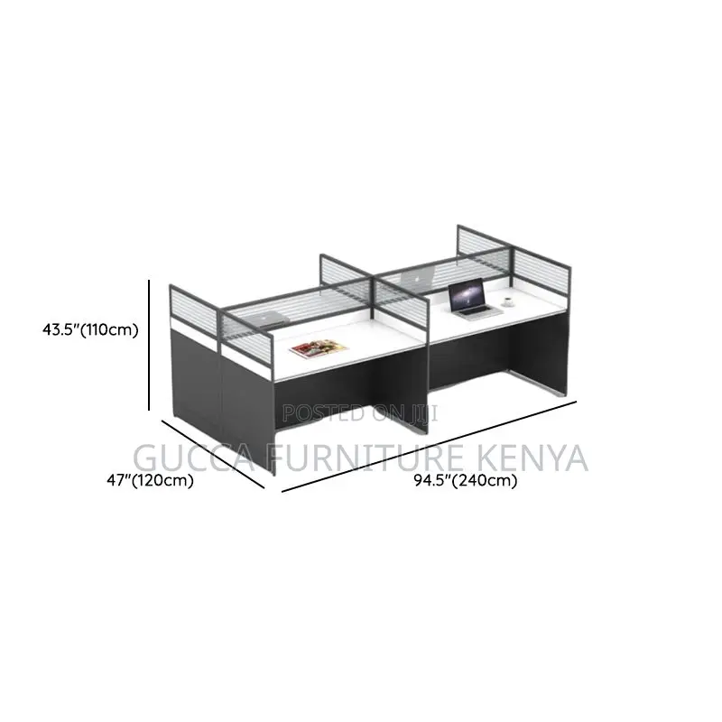 Workstation:4-Seater Modern Collaborative Office Workstation
