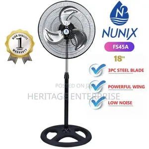 Standing Fan With Steel Blade 18"