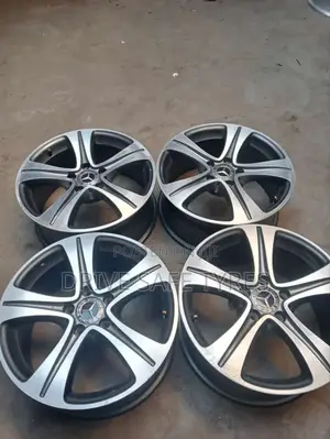 18 Inch Mercedes Benz Original Rims Black Silver Set