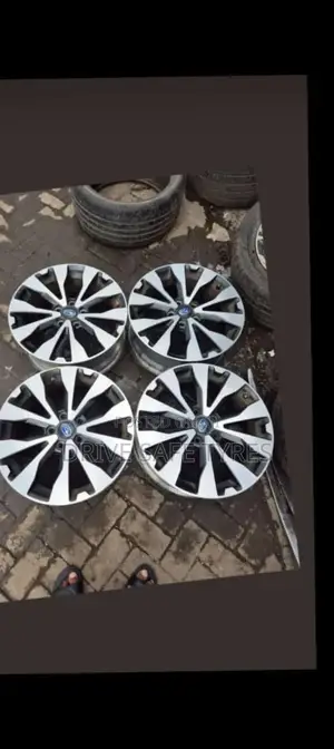 18 Inch Subaru Original Rims Black Silver Set