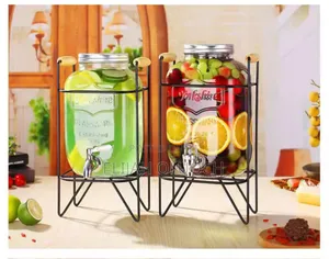 Glass Dispenser With Metallic Stand*