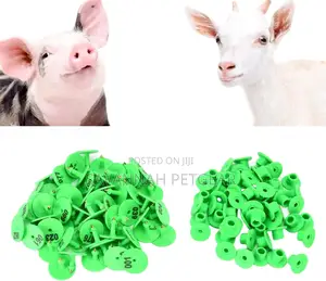 Pig Round Ear Tag, 001-100 Numbered Dog Ear Marker -100 PCS