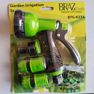Water Spray Gun + Hose Pipe Hose Connectors Nozzles 4pcs Set