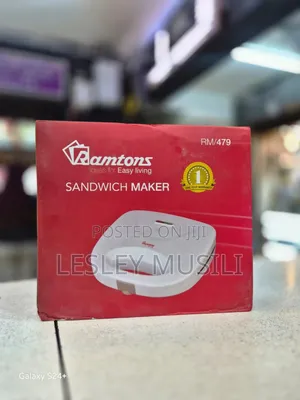 2 Slice Sandwich Toaster White- Rm/479