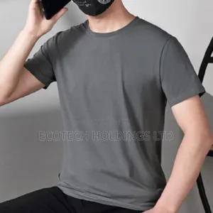 Top Notch Gray Round Neck T Shirt Jg9kt