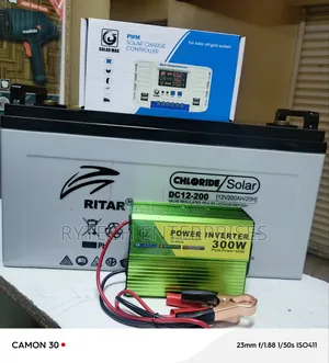 200ah Deep Cycle Battery, Inverter and Controller