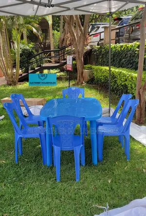 Meeting Room Plastic Chairs and a Table Set