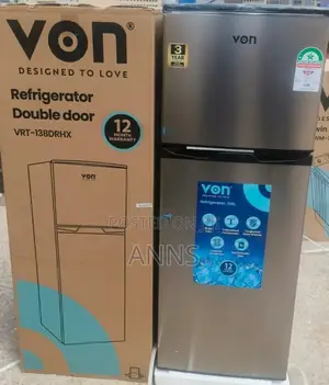 Von 138litres Dark Silver Double Door Fridge