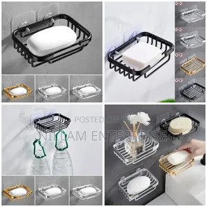 Free Punch Wall-Mounted Aluminum Drain Soap Dish Holder