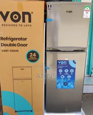 Von 138L VART-22DHS Double Door Refrigerator