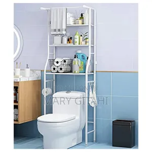 Over the Toilet Metallic Stand Rack Tidy Organizer