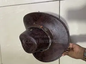 Brown Vintage Leather Cowboy Hat