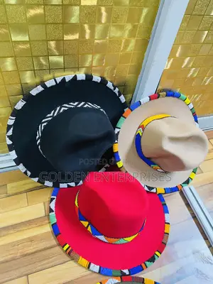 Wide Brim Beaded Fedora Hat