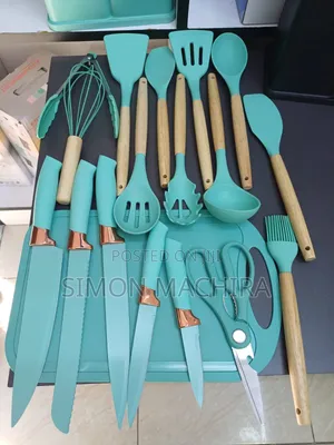 Green Silicone Spoon. 19pcs