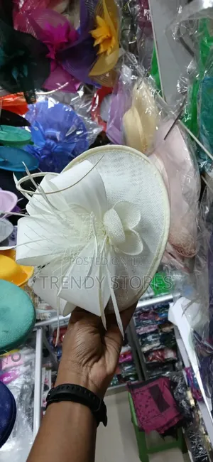 White Sleek Fascinator