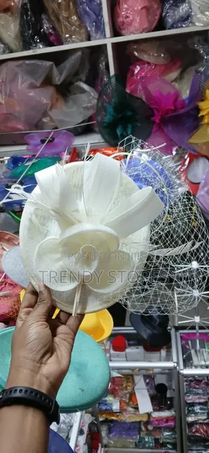 White Sleek Fascinator
