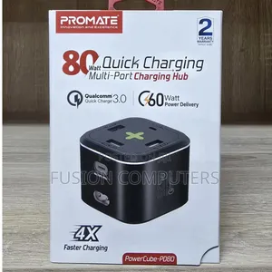 Promate 80W Quick Charging Multi-Port Charging Station