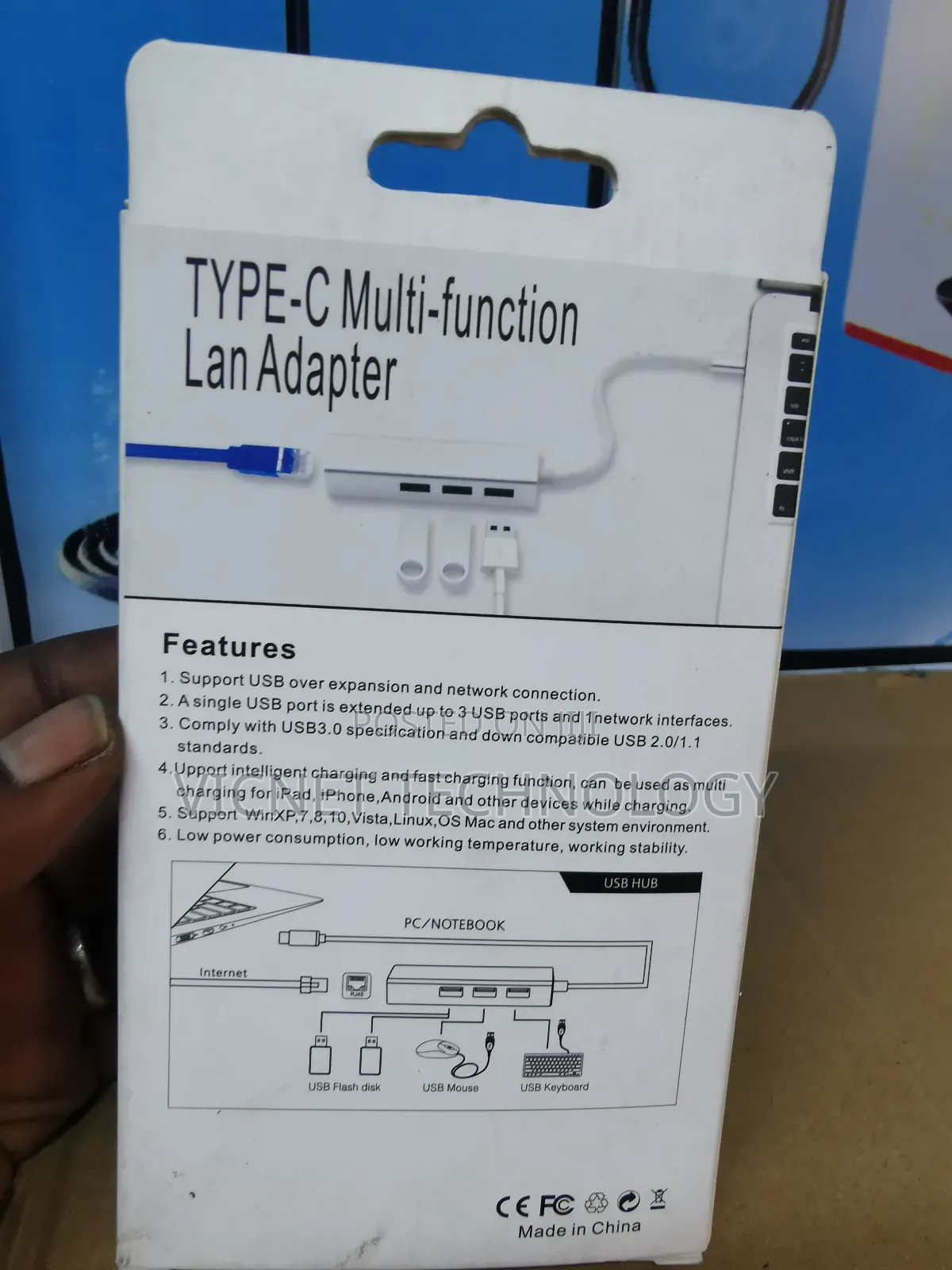 Type C Hub With USB 3.0 and Ethernet