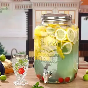 *Glass Dispenser With Metallic Stand*
 5 L