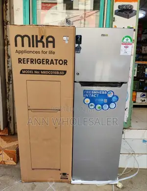 *Mika 168litres Double Door Fridge at .