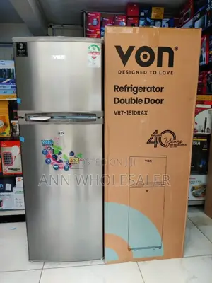 Von Double Door Fridge 181litres Direct Cool +