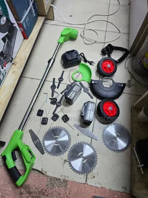 128v Cordless Brush Cutter With 15blades Set and Trolly Legs