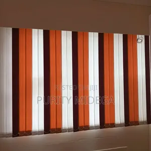 Orange,White Vertical Blinds Fabrics