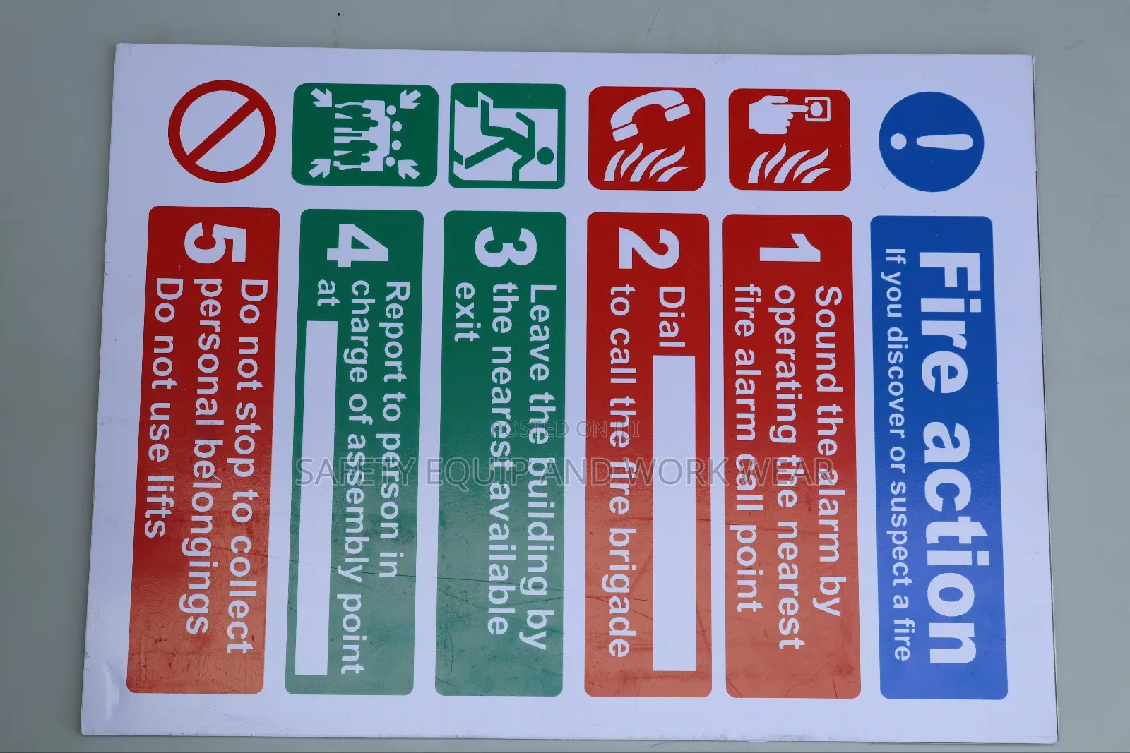 Customized Fire Action Plan Signage