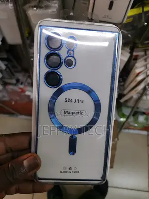 Blue Metallic Glossy Electroplating Edge Mag-Safe Phone Case